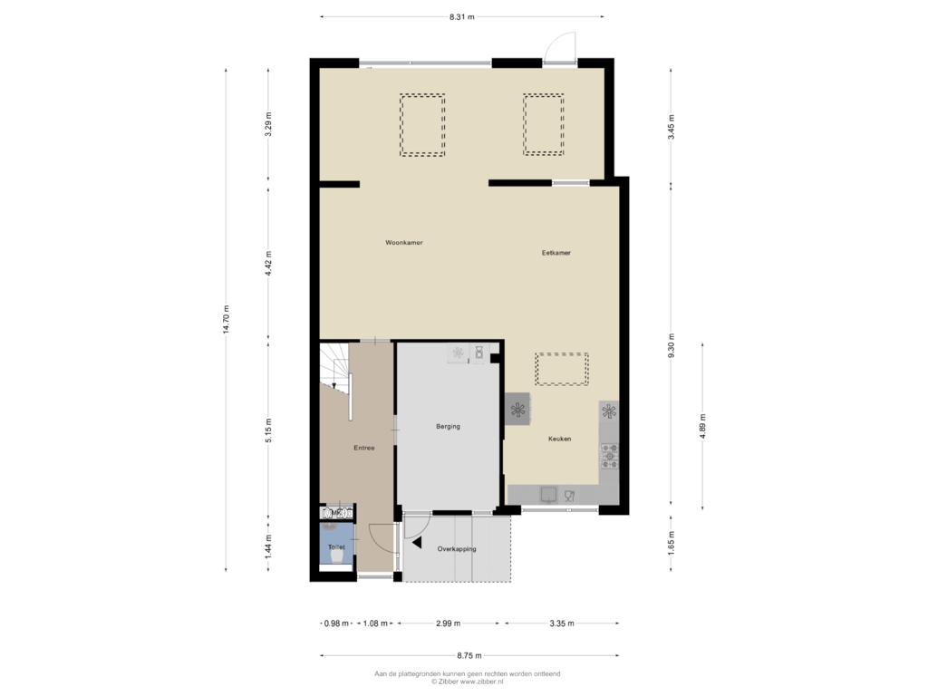 Bekijk plattegrond van Begane Grond van Grote Sternstraat 50