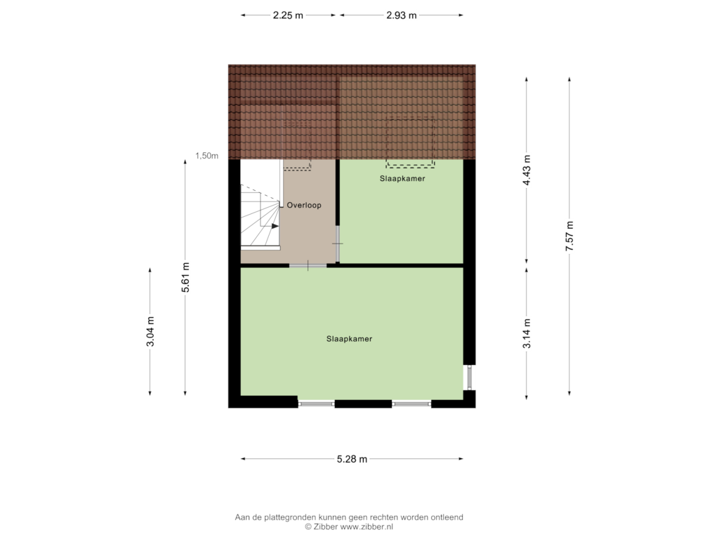 Bekijk plattegrond van Tweede Verdieping van Grote Sternstraat 50