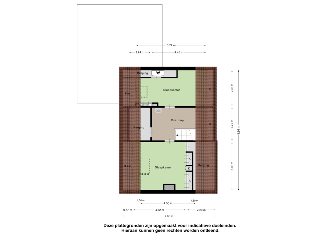 Bekijk plattegrond van Tweede Verdieping van Daniël de Brouwerstraat 10