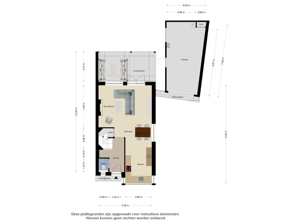 View floorplan of Begane Grond of Boudewijn Büchlaan 19