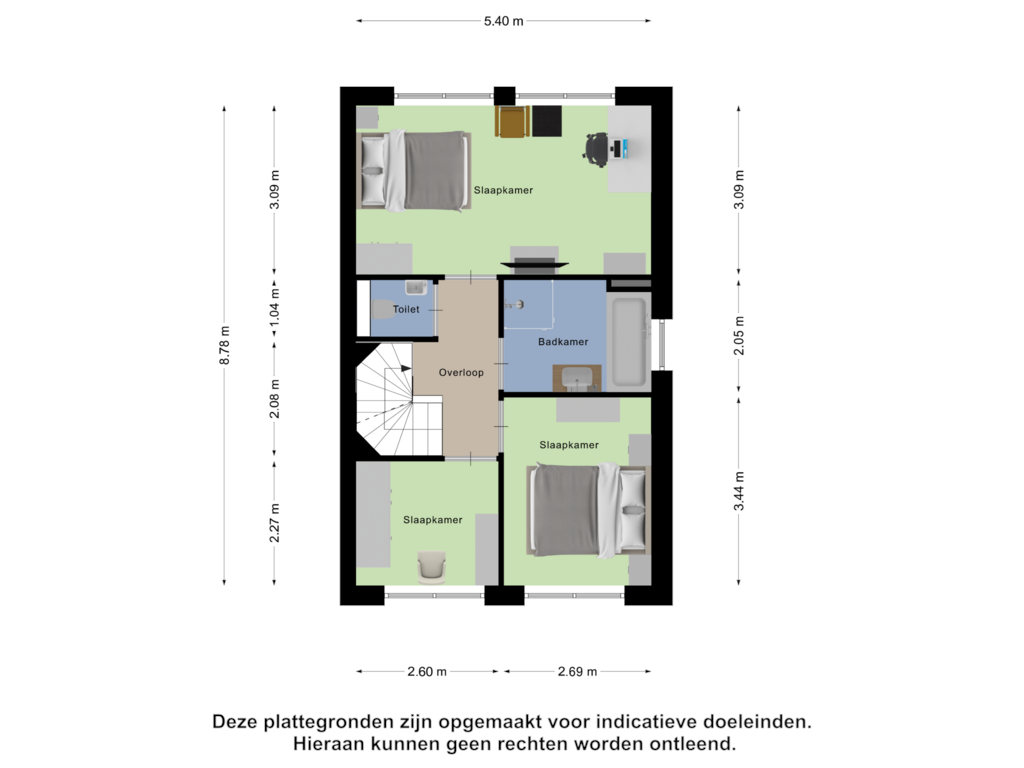 View floorplan of Eerste Verdieping of Boudewijn Büchlaan 19