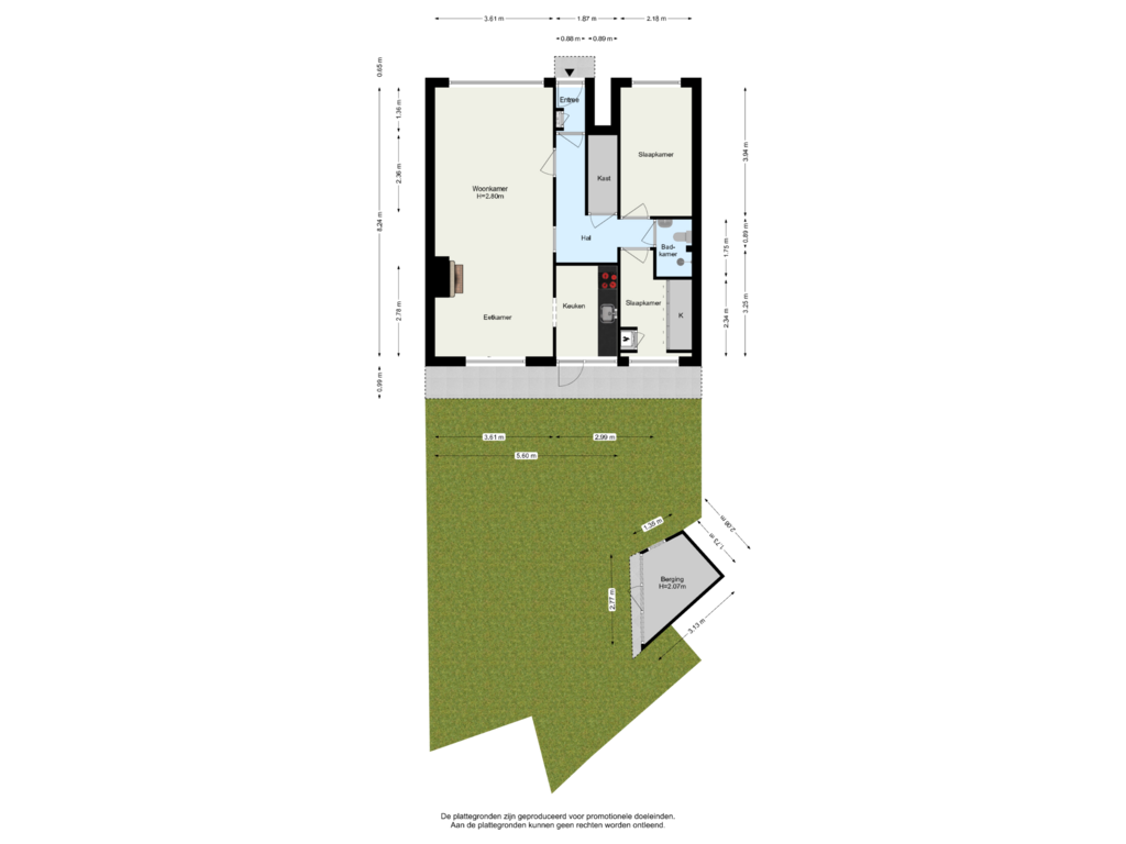 Bekijk plattegrond van Begane Grond Tuin van Erkentrudenstraat 5