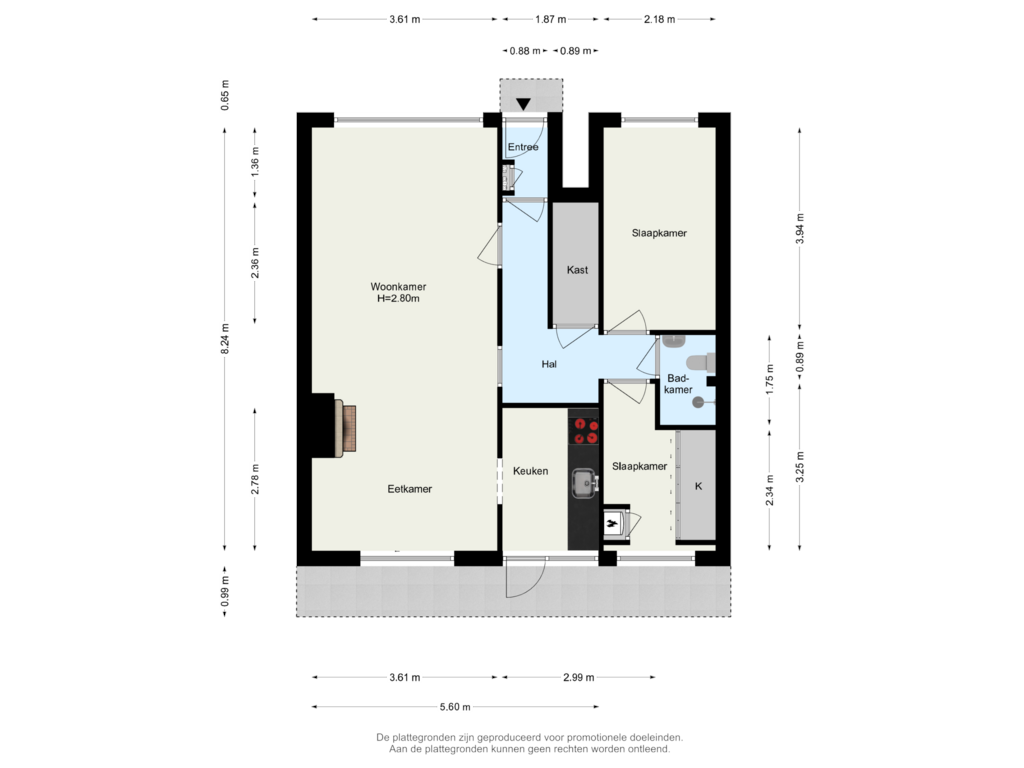 Bekijk plattegrond van Begane Grond van Erkentrudenstraat 5