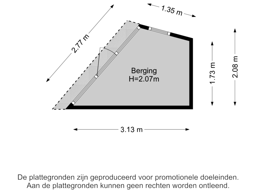 Bekijk plattegrond van Berging van Erkentrudenstraat 5