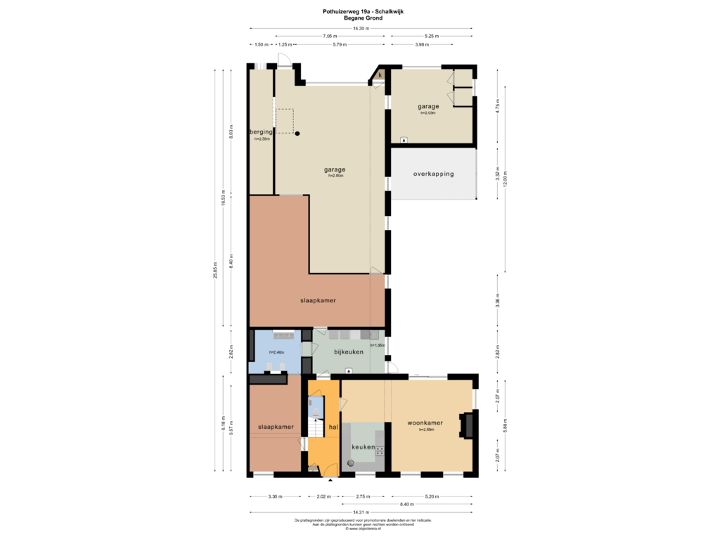 Bekijk plattegrond van BEGANE GROND van Pothuizerweg 19-A