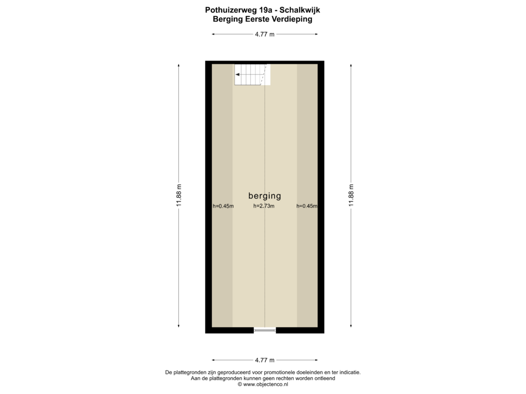 Bekijk plattegrond van BERGING van Pothuizerweg 19-A