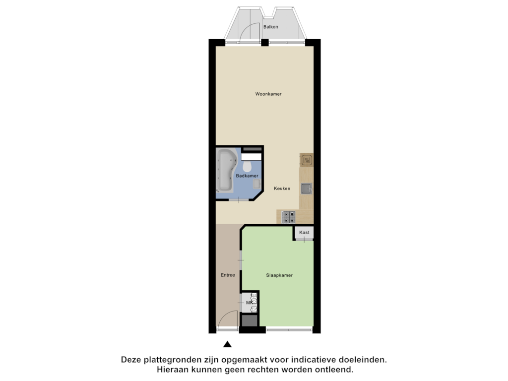 Bekijk plattegrond van Appartement van Bergerweg 40