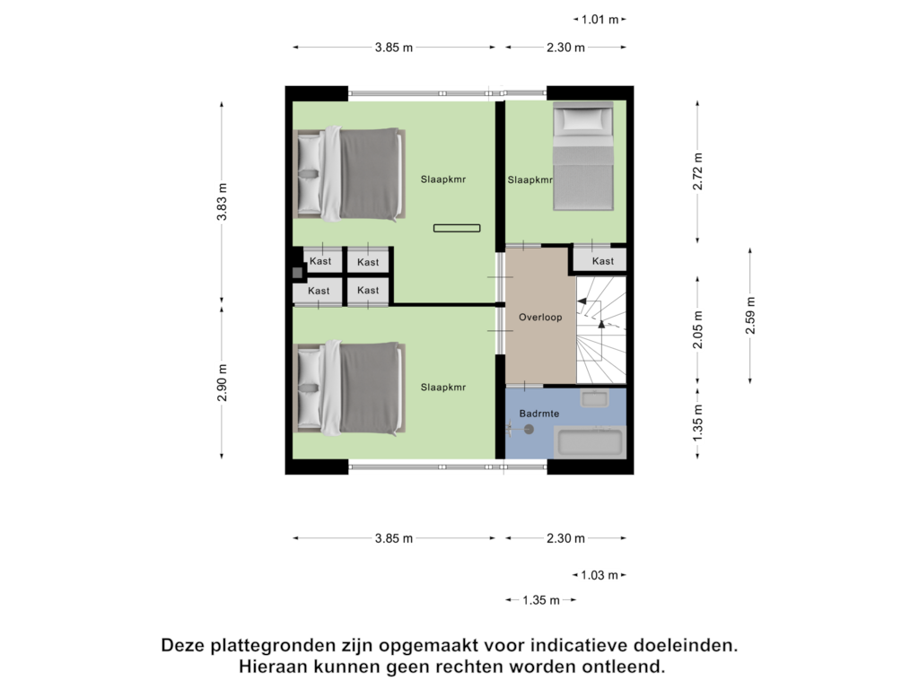 Bekijk plattegrond van Eerste Verdieping van Sichemstraat 20