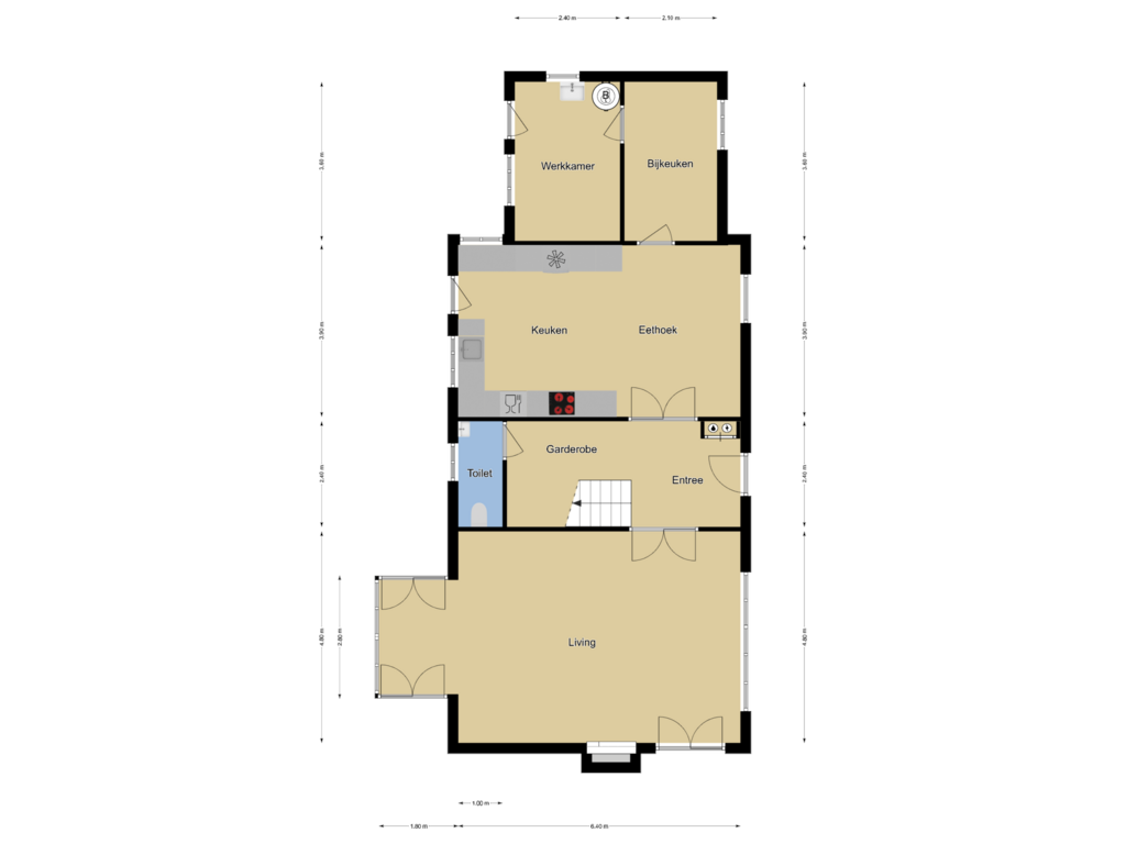 Bekijk plattegrond van Begane grond van Magdalena 36