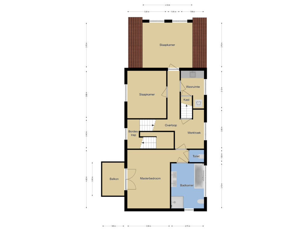 Bekijk plattegrond van 1e verdieping van Magdalena 36