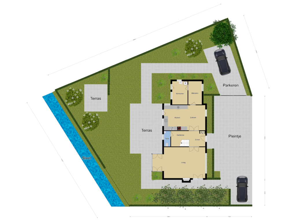 Bekijk plattegrond van Perceel overzicht van Magdalena 36