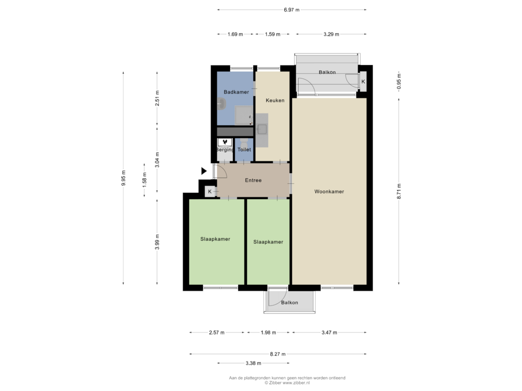 Bekijk plattegrond van Appartement van Leliestraat 31