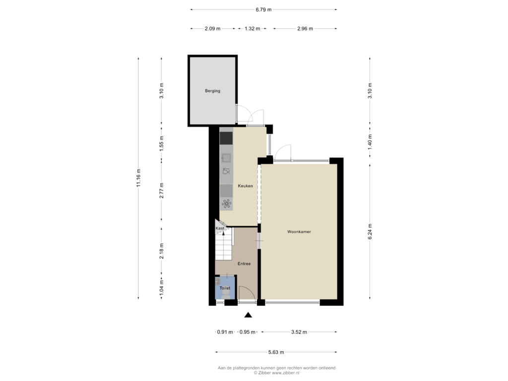 View floorplan of Begane Grond of Schietbaanweg 133