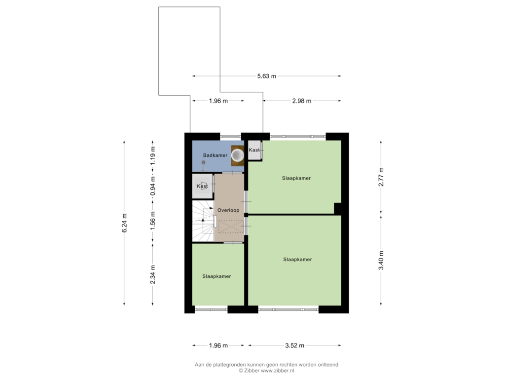 View floorplan of Eerste Berdieping of Schietbaanweg 133