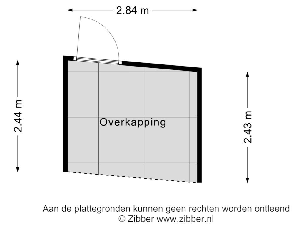 View floorplan of Overkapping of Schietbaanweg 133