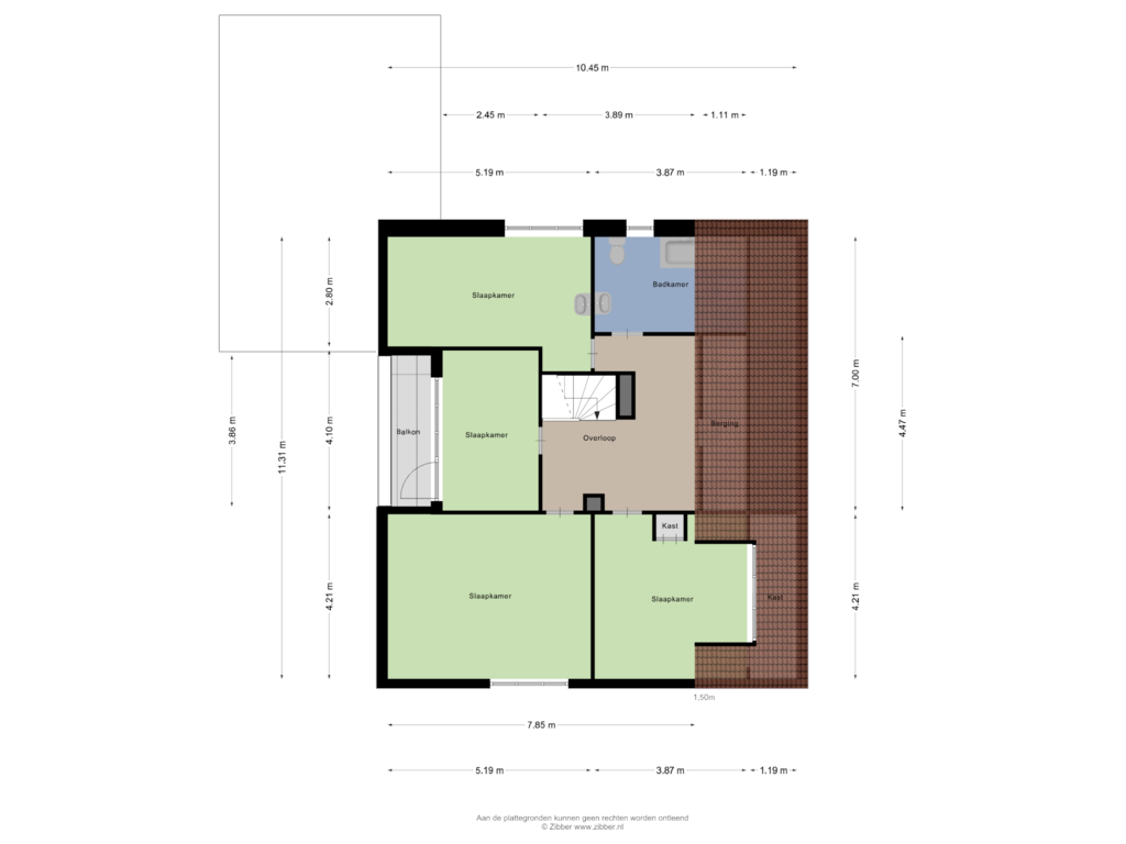 Bekijk plattegrond van Eerste verdieping van Prins Bernhardlaan 68