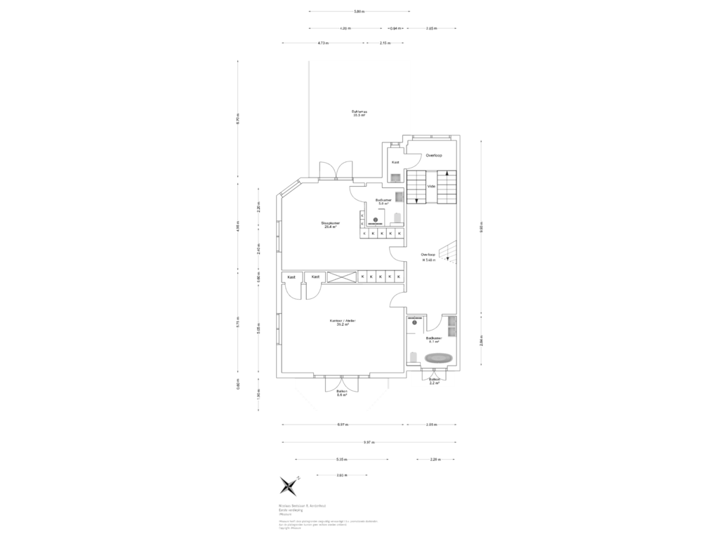 Bekijk plattegrond van 1e verdieping van Nicolaas Beetslaan 8