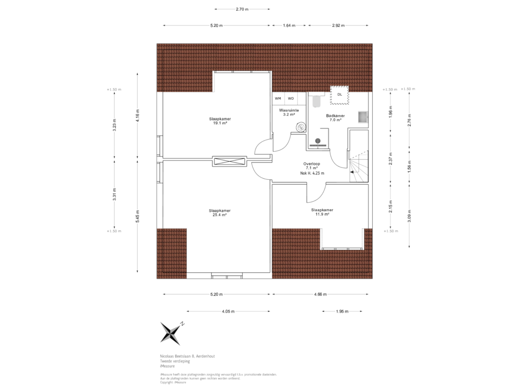 Bekijk plattegrond van 2e verdieping van Nicolaas Beetslaan 8