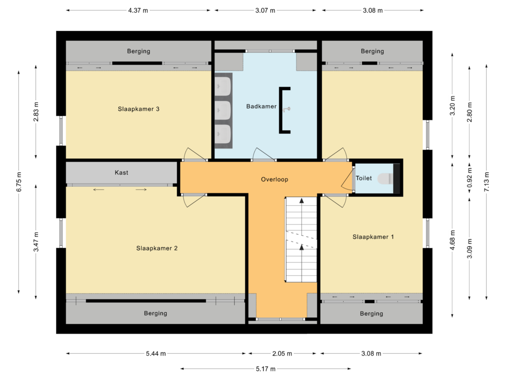 Bekijk plattegrond van Eerste verdieping van Houtsestraat 16