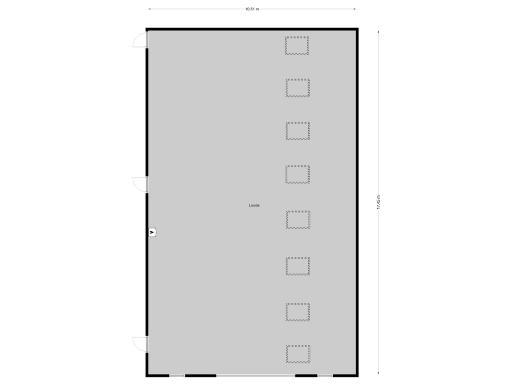 Bekijk plattegrond van Loods van Houtsestraat 16