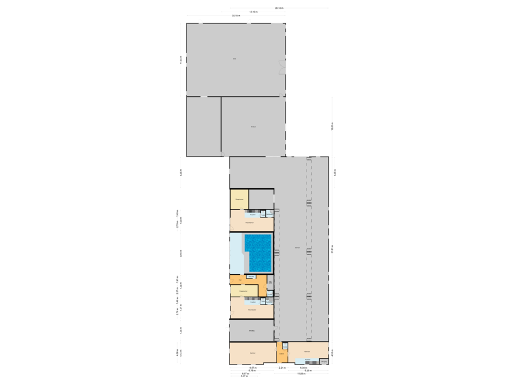 Bekijk plattegrond van Bijgebouw van Houtsestraat 16