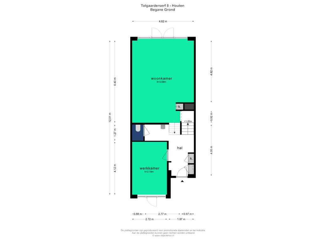 Bekijk plattegrond van BEGANE GROND van Tolgaarderserf 8