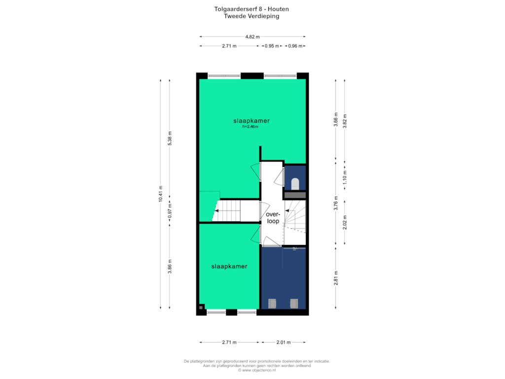 Bekijk plattegrond van TWEEDE VERDIEPING van Tolgaarderserf 8