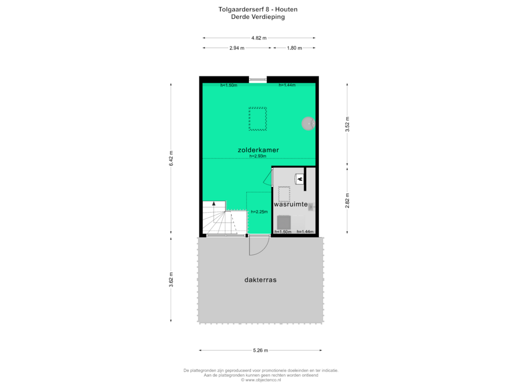 Bekijk plattegrond van DERDE VERDIEPING van Tolgaarderserf 8