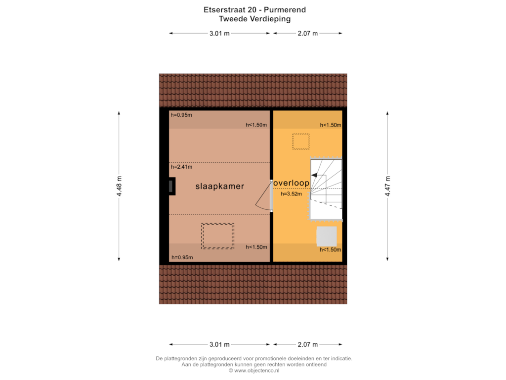 Bekijk plattegrond van TWEEDE VERDIEPING van Etserstraat 20