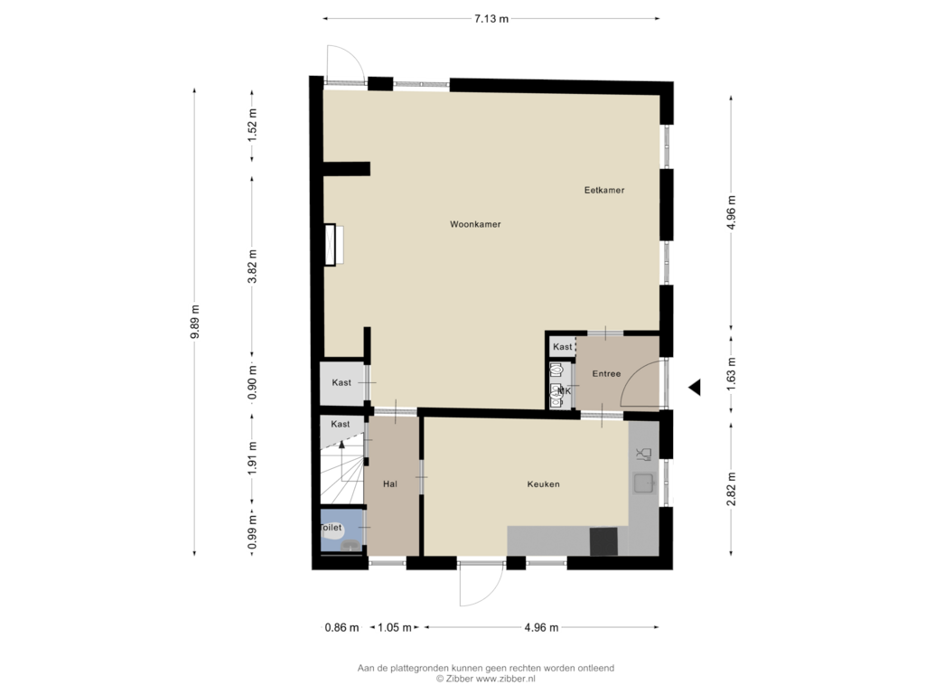 Bekijk plattegrond van Begane Grond van Dorpsweg 98