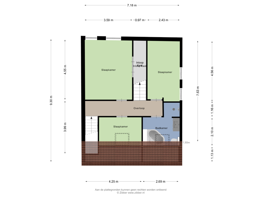 Bekijk plattegrond van Eerste Verdieping van Dorpsweg 98