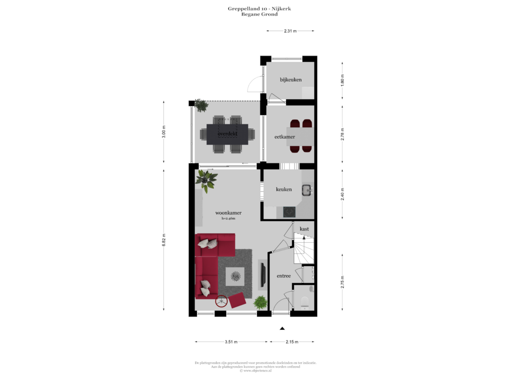 Bekijk plattegrond van BEGANE GROND van Greppelland 10