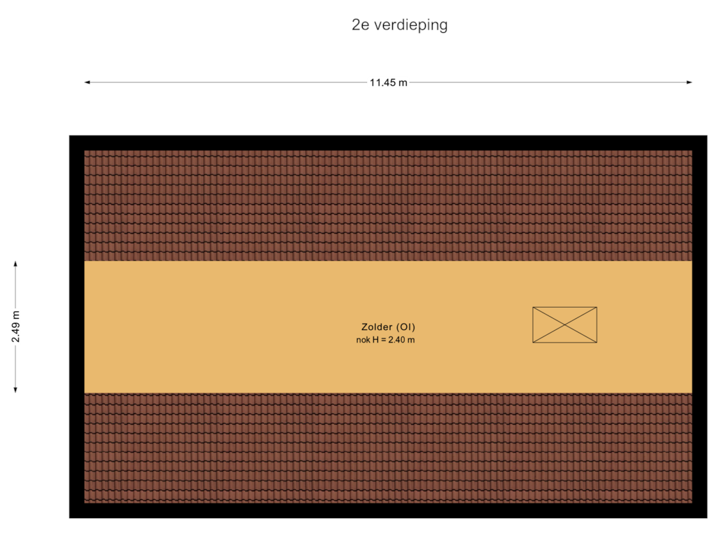 Bekijk plattegrond van 2e verdieping van Op de Smelen 1