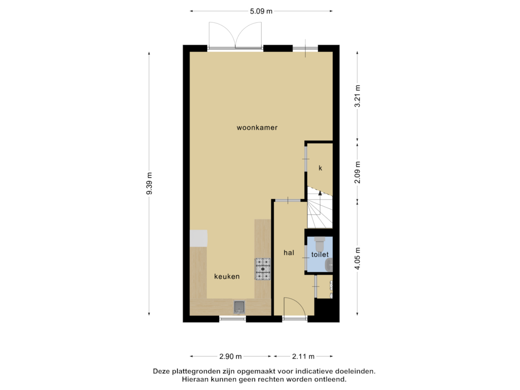 Bekijk plattegrond van Begane grond van van Riemsdijklaan 135