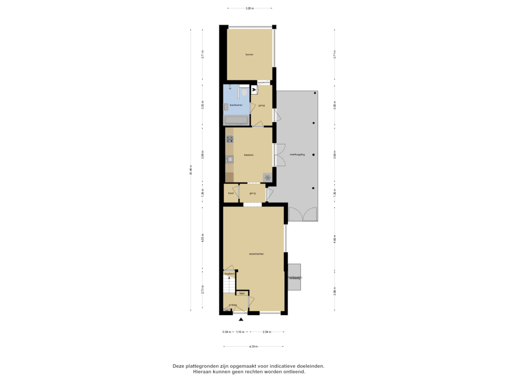 Bekijk plattegrond van Begane Grond van Dorpsstraat 42