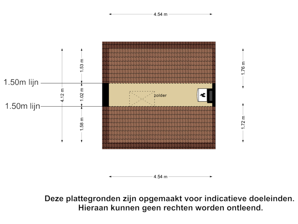 Bekijk plattegrond van Zolder van Dorpsstraat 42