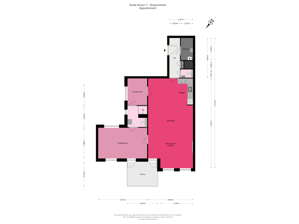 Bekijk plattegrond van Appartement van Oude Haven 7