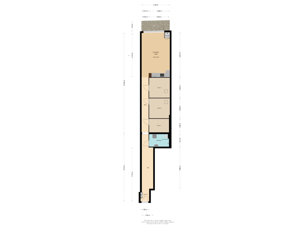 Bekijk plattegrond van Appartement bg van Kromhout 113