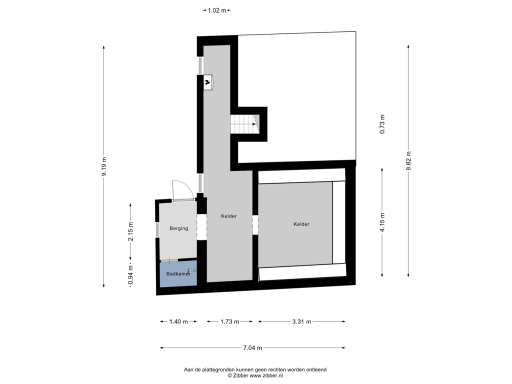 Bekijk plattegrond van Kelder van Raadhuisstraat 43