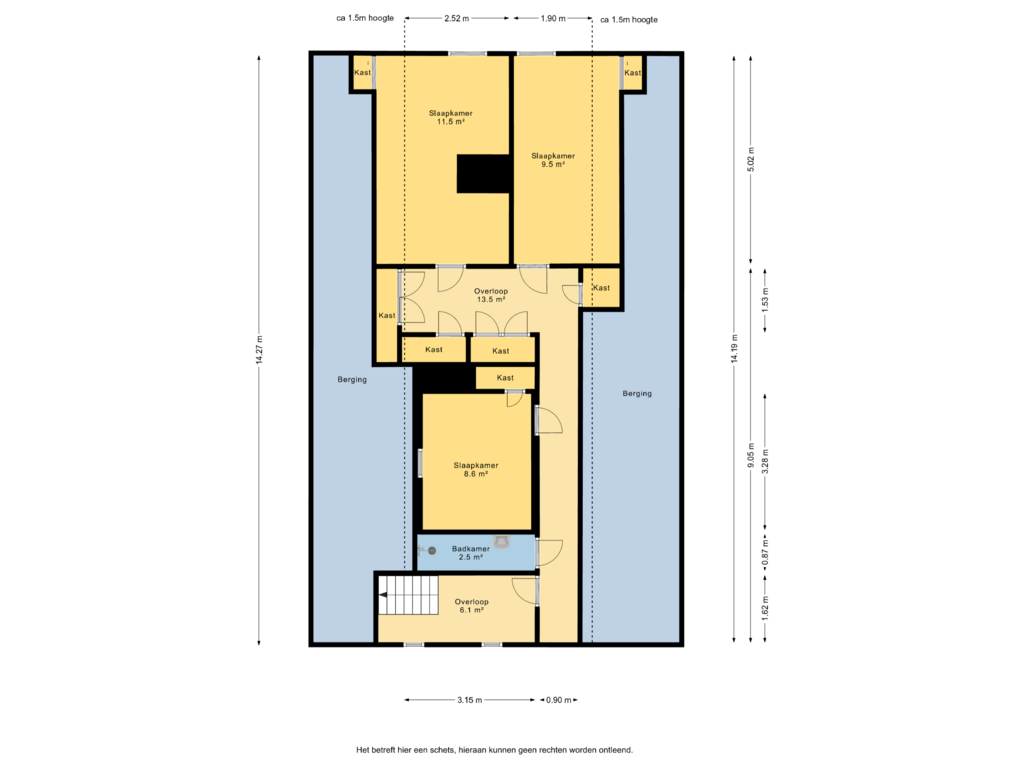 Bekijk plattegrond van 1e verdieping van Rhederweg 176