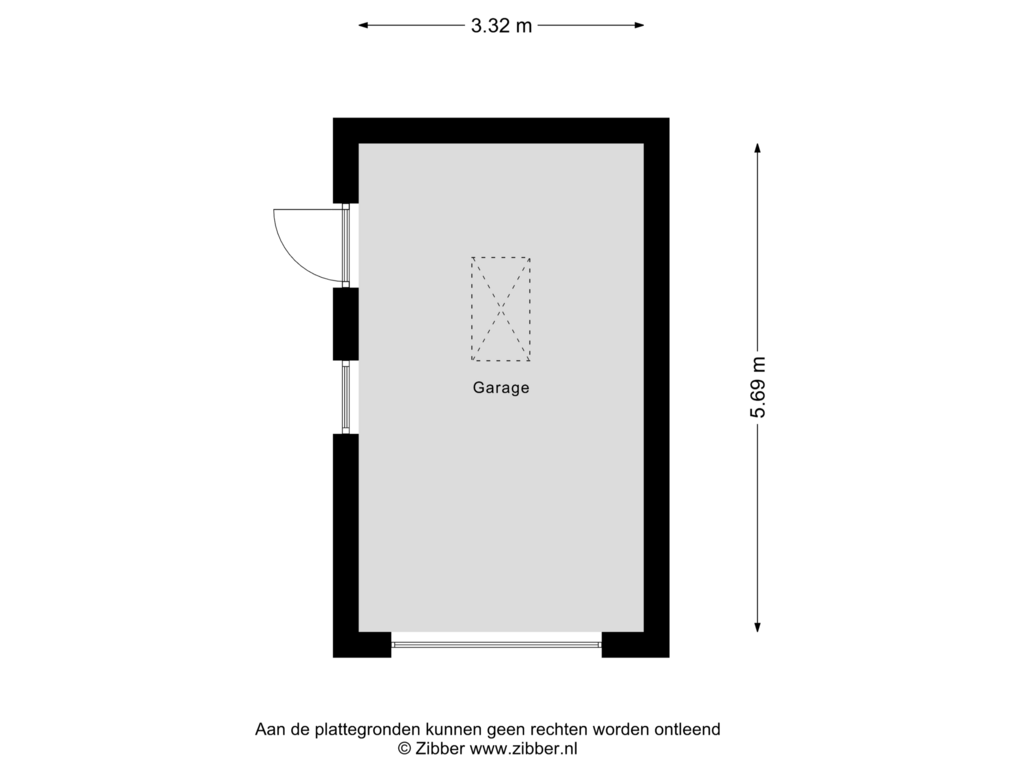 Bekijk plattegrond van Garage van Borculoseweg 42-A