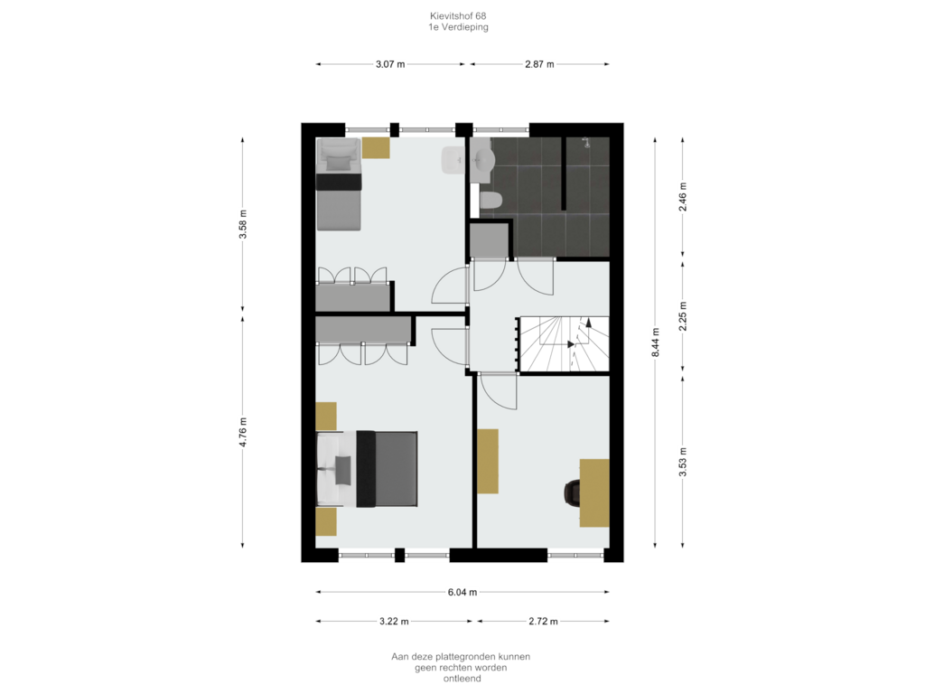 View floorplan of 1e Verdieping of Kievitshof 68