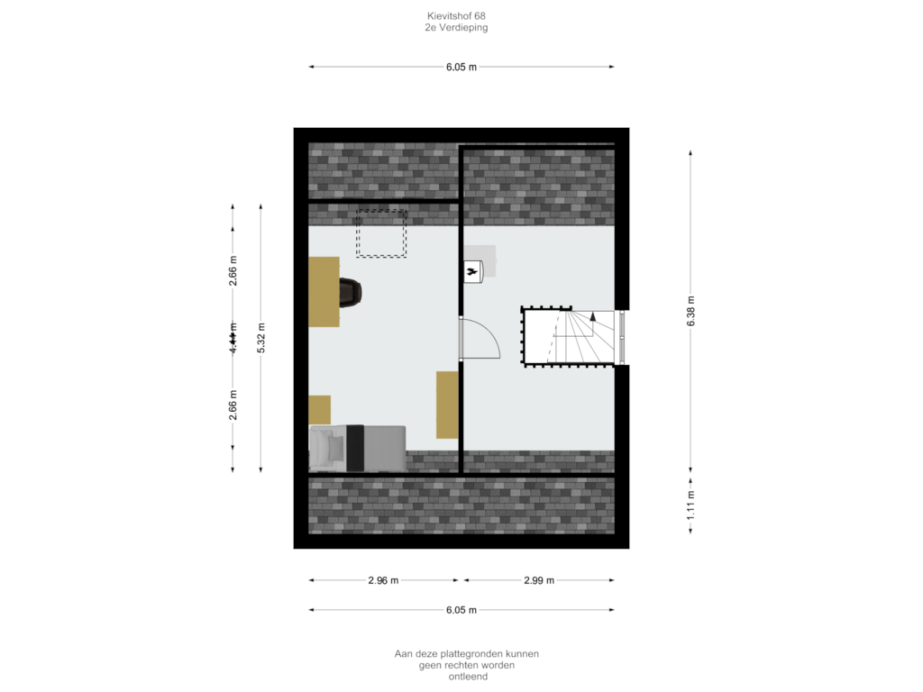 View floorplan of 2e Verdieping of Kievitshof 68