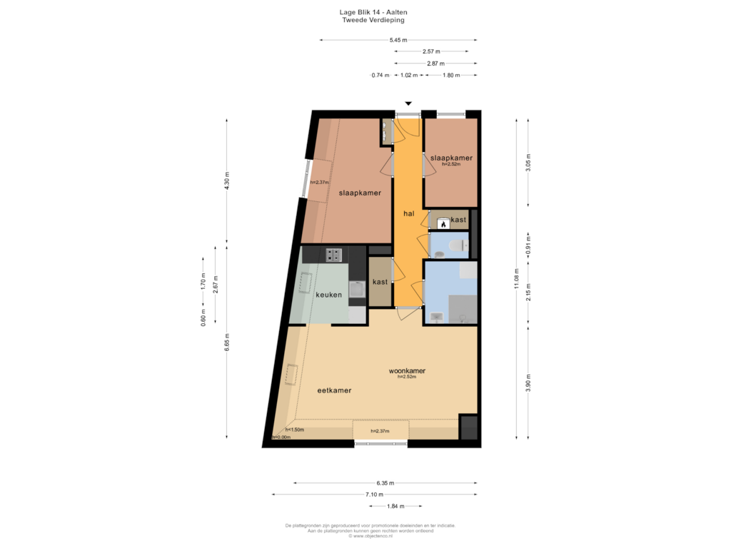 Bekijk plattegrond van TWEEDE VERDIEPING van Lage Blik 14