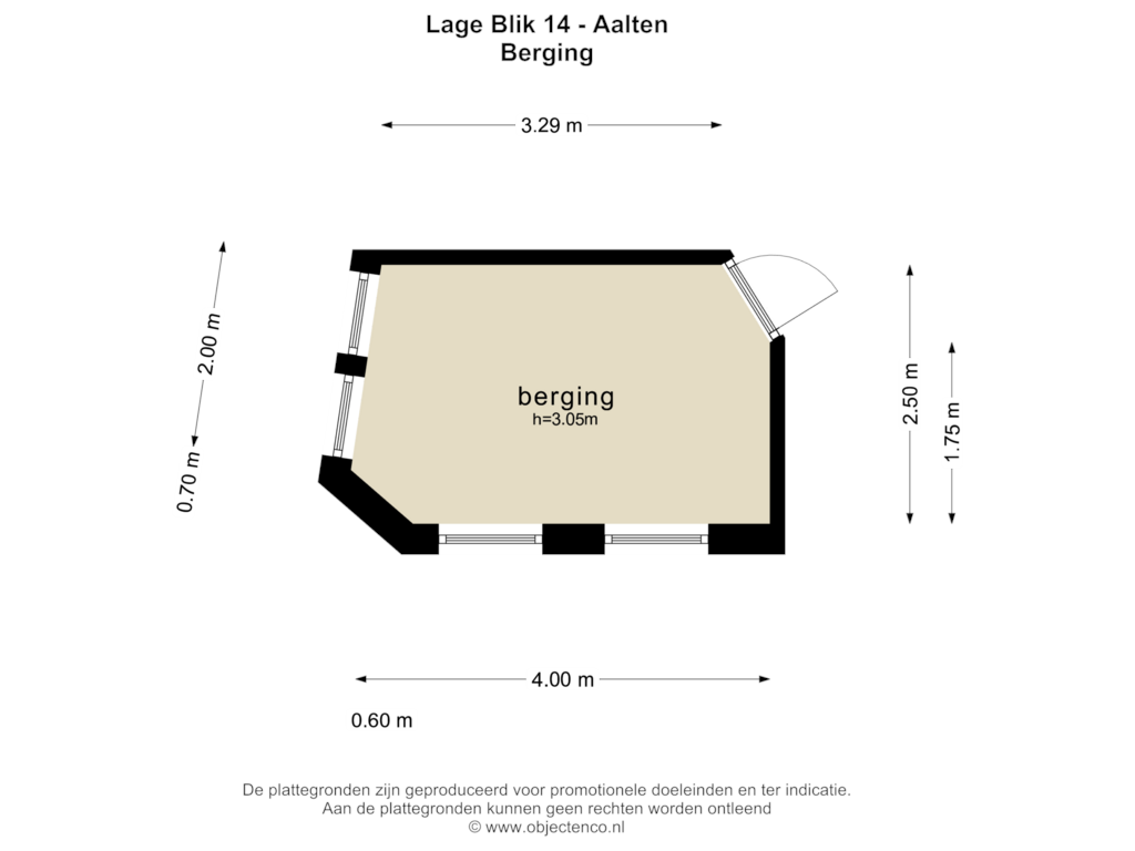 Bekijk plattegrond van BERGING van Lage Blik 14