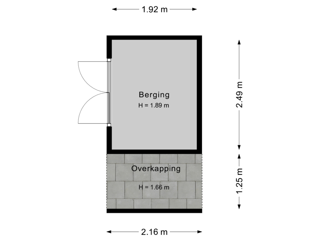 Bekijk plattegrond van Berging van Van Zuylen van Nijeveltstraat 123