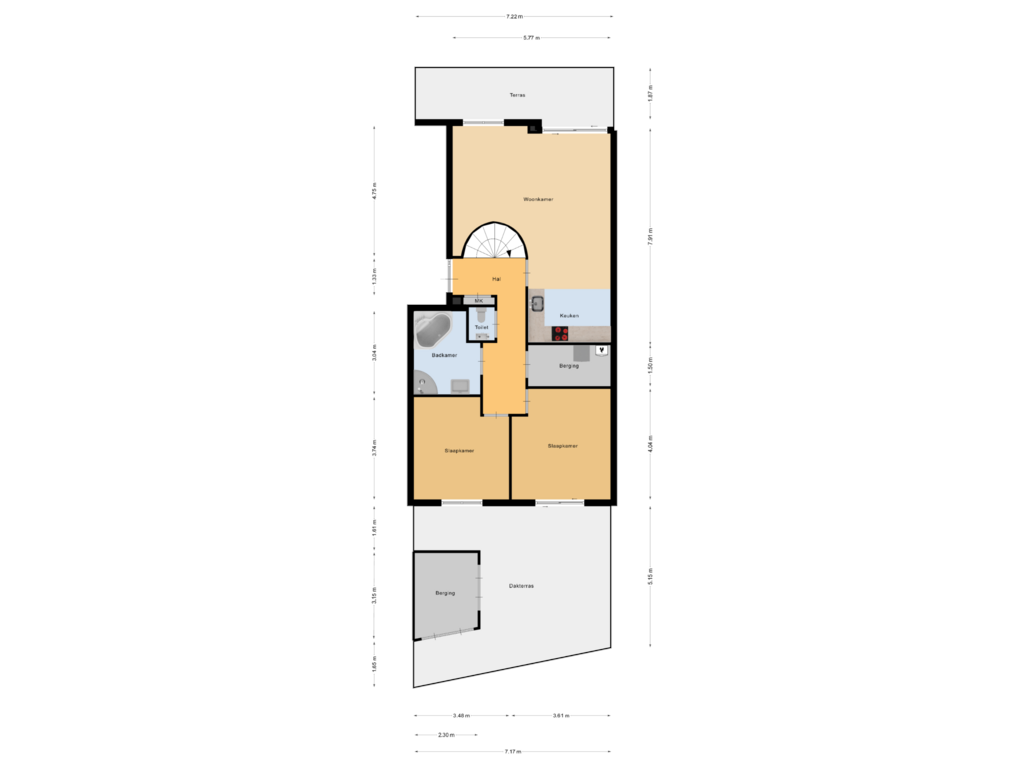 Bekijk plattegrond van Begane grond van De Strooplikker 14