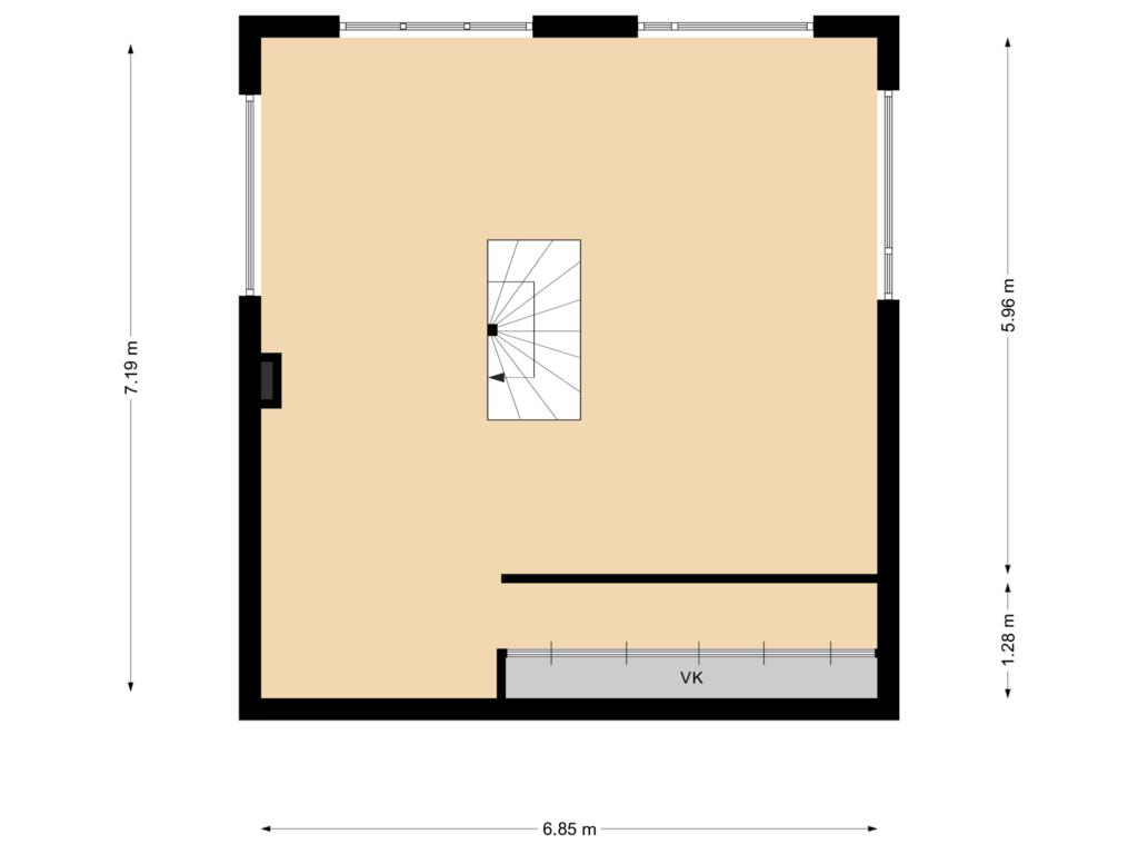 Bekijk plattegrond van 1e verdieping van De Strooplikker 14