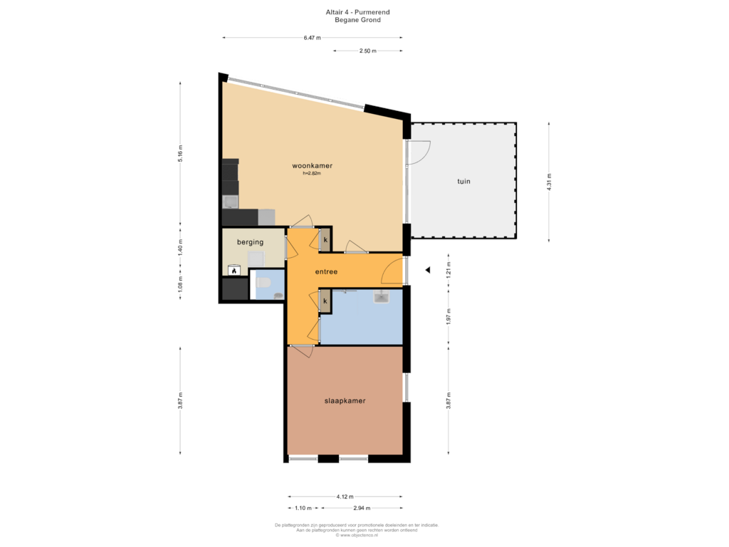 Bekijk plattegrond van BEGANE GROND van Altair 4