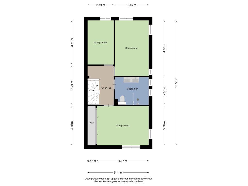 Bekijk plattegrond van Eerste Verdieping van Nieuwstad 19